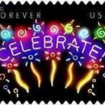 2011 Neon Celebrate Forever First Class Postage Stamps