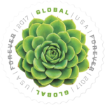 2017 Green Succulent Forever First Class Postage Stamps